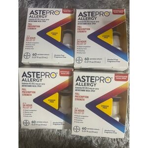 Astepro Allergy Antihistamine Nasal Spray Steroid Free 60 Sprays 4 Pack Lot